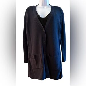 J. Jill Navy Button-Up Cardigan